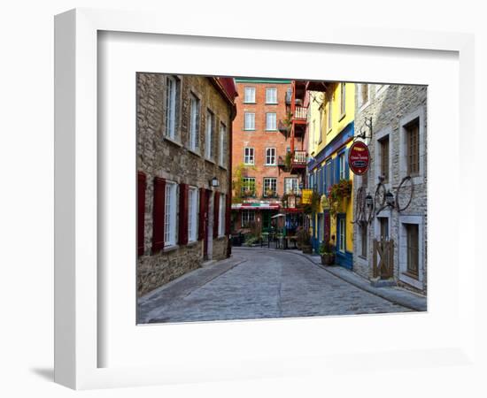 The Streets of Old Quebec City in Quebec, Canada-Joe Restuccia III-Framed Photographic Print