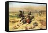 The Strenuous Life-Charles Marion Russell-Framed Stretched Canvas