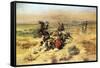 The Strenuous Life-Charles Marion Russell-Framed Stretched Canvas