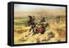 The Strenuous Life-Charles Marion Russell-Framed Stretched Canvas