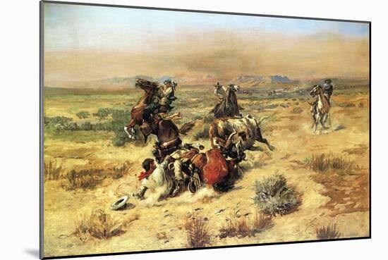 The Strenuous Life-Charles Marion Russell-Mounted Art Print