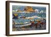 The Strike at Llanca, Spain; La Greve De Llanca, Espagna, C.1896 (Oil on Canvas)-Louis Valtat-Framed Giclee Print