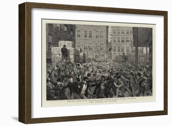 The Strike at Sydney-null-Framed Giclee Print