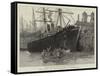 The Strike of Dock Labourers at Melbourne-null-Framed Stretched Canvas