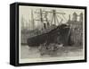 The Strike of Dock Labourers at Melbourne-null-Framed Stretched Canvas