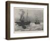 The Strike of the Grimsby Deep-Sea Fishermen, Steam-Trawlers in the North Sea-Henry Charles Seppings Wright-Framed Giclee Print