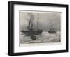 The Strike of the Grimsby Deep-Sea Fishermen, Steam-Trawlers in the North Sea-Henry Charles Seppings Wright-Framed Giclee Print