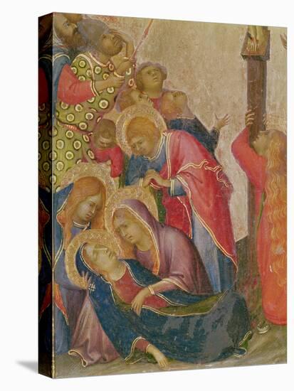 The Strike of the Lance (Detail of the Group around the Virgin) (Tempera on Panel)-Simone Martini-Stretched Canvas