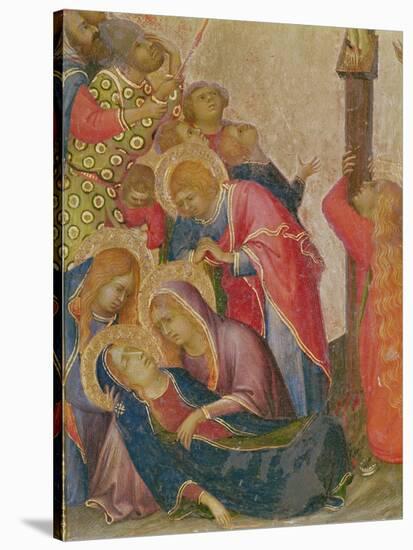 The Strike of the Lance (Detail of the Group around the Virgin) (Tempera on Panel)-Simone Martini-Stretched Canvas