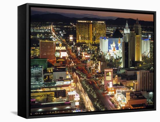 The Strip, Las Vegas, Nevada, USA-Walter Bibikow-Framed Stretched Canvas