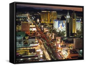 The Strip, Las Vegas, Nevada, USA-Walter Bibikow-Framed Stretched Canvas