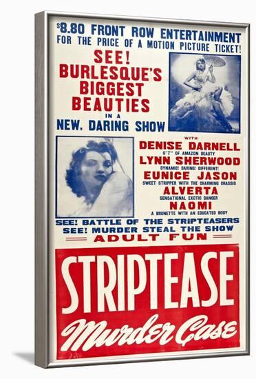 The Striptease Murder Case-null-Framed Art Print