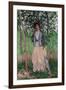 The Stroller (Suzanne Hoschedé), 1887-Claude Monet-Framed Giclee Print