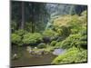 The Strolling Pond with Moon Bridge in the Japanese Garden, Portland, Oregon, USA-Greg Probst-Mounted Photographic Print