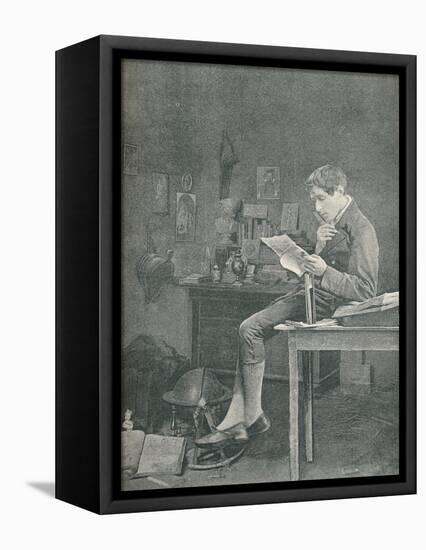 'The Student', c1877-Adam Diston-Framed Stretched Canvas