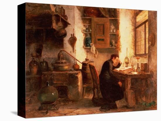 The Student of Chemistry and Pharmacy-Karl Joseph Litschaur-Stretched Canvas