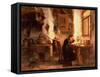 The Student of Chemistry and Pharmacy-Karl Joseph Litschaur-Framed Stretched Canvas