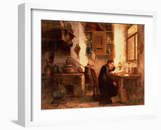 The Student of Chemistry and Pharmacy-Karl Joseph Litschaur-Framed Giclee Print