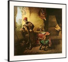 The Student-Rembrandt van Rijn-Framed Art Print