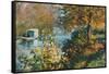 The Studio Boat-Claude Monet-Framed Stretched Canvas