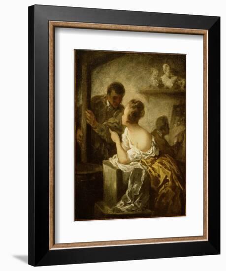 The Studio, C.1870-Honore Daumier-Framed Giclee Print