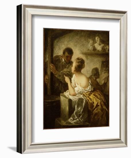 The Studio, C.1870-Honore Daumier-Framed Giclee Print