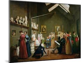 The Studio Interior of Abel De Pujol-Adrienne Marie Louise Grandpierre-Deverzy-Mounted Giclee Print