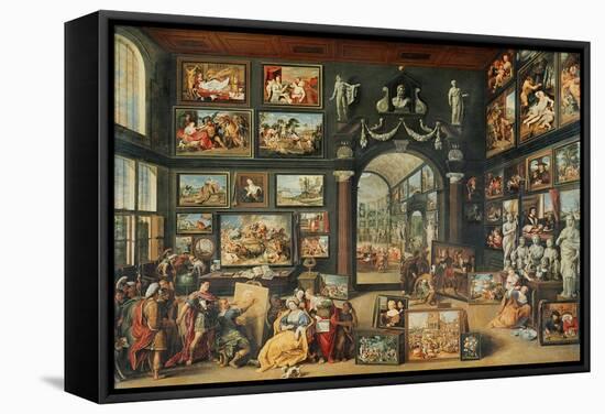 The Studio of Apelles-Willem Van II Haecht-Framed Stretched Canvas