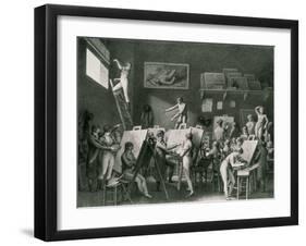 The Studio of Jacques Louis David (1748-1825)-Jean Henri Cless-Framed Giclee Print