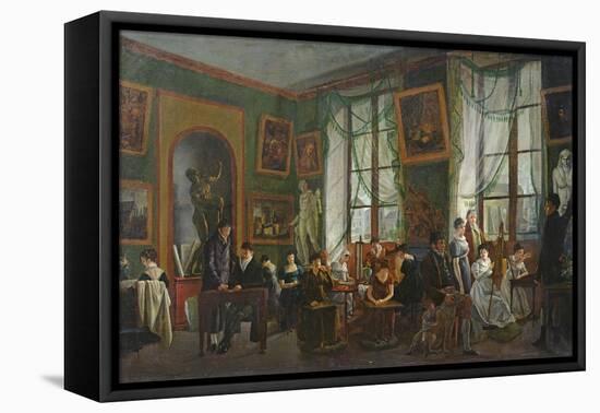 The Studio of Madame Haudebourt-Lescot-Joseph Albrier-Framed Stretched Canvas