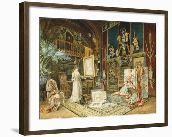 The Studio of Sarah Bernhard, 1885-Marie Desire Bourgoin-Framed Giclee Print