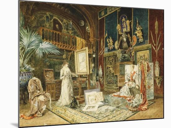 The Studio of Sarah Bernhard, 1885-Marie Desire Bourgoin-Mounted Giclee Print