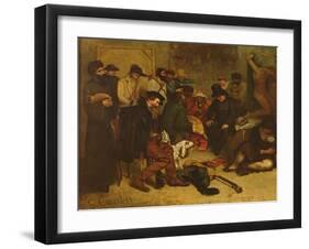 The Studio of the Painter, a Real Allegory, 1855-Gustave Courbet-Framed Giclee Print