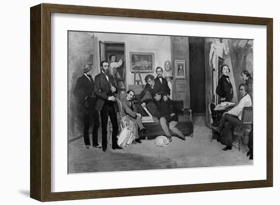 The Studio of the Painter-Jean Francois Gigoux-Framed Giclee Print