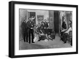 The Studio of the Painter-Jean Francois Gigoux-Framed Giclee Print