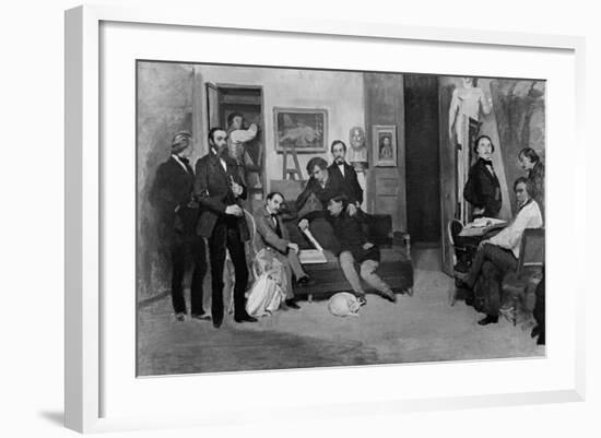 The Studio of the Painter-Jean Francois Gigoux-Framed Giclee Print