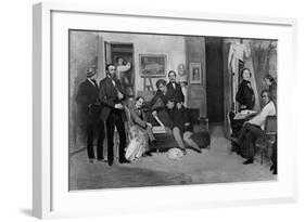 The Studio of the Painter-Jean Francois Gigoux-Framed Giclee Print