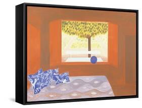 The Studio Window, 1987-Marie Hugo-Framed Stretched Canvas