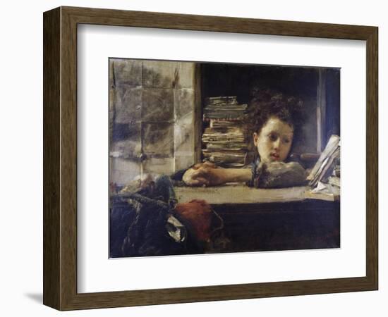 The Study, Ca 1875-Antonio Mancini-Framed Giclee Print