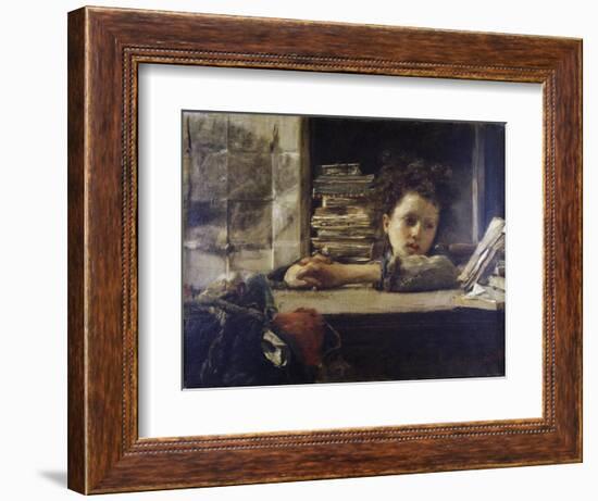 The Study, Ca 1875-Antonio Mancini-Framed Giclee Print