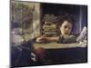 The Study, Ca 1875-Antonio Mancini-Mounted Giclee Print