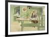 The Study Room, Published in "Lasst Licht Hinin," ("Let in More Light") 1908-Carl Larsson-Framed Giclee Print