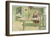 The Study Room, Published in "Lasst Licht Hinin," ("Let in More Light") 1908-Carl Larsson-Framed Giclee Print