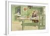 The Study Room, Published in "Lasst Licht Hinin," ("Let in More Light") 1908-Carl Larsson-Framed Giclee Print