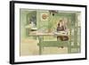 The Study Room, Published in "Lasst Licht Hinin," ("Let in More Light") 1908-Carl Larsson-Framed Giclee Print