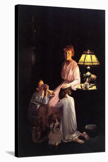 The Stuff of which Memories Are Made (or Children Saying Prayers)-Norman Rockwell-Stretched Canvas