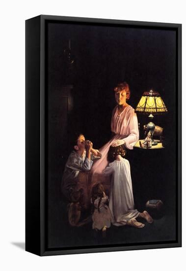 The Stuff of which Memories Are Made (or Children Saying Prayers)-Norman Rockwell-Framed Stretched Canvas