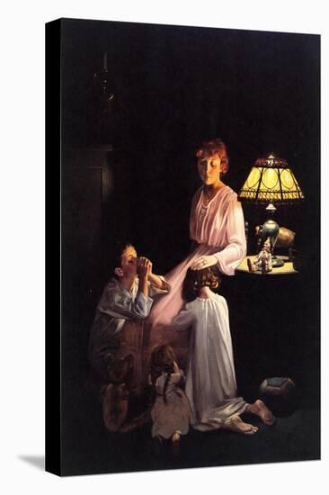 The Stuff of which Memories Are Made (or Children Saying Prayers)-Norman Rockwell-Stretched Canvas