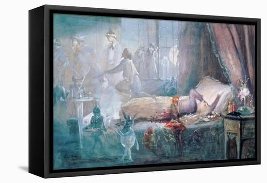 The Stuff That Dreams are Made of (W/C on Paper) (See also 109712)-John Anster Fitzgerald-Framed Stretched Canvas