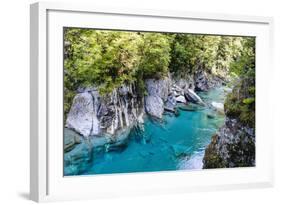 The Stunning Blue Pools, Haast Pass, South Island, New Zealand, Pacific-Michael Runkel-Framed Photographic Print